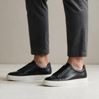 NOVARO – Sneakers en Cuir Véritable