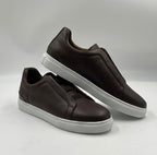 NOVARO – Sneakers en Cuir Véritable