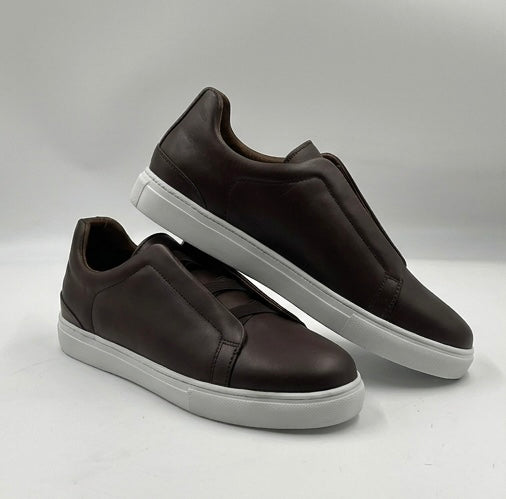 NOVARO – Sneakers en Cuir Véritable