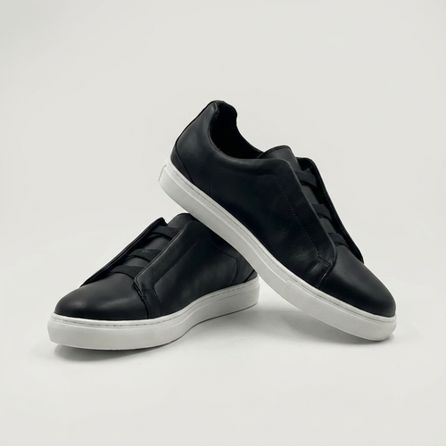NOVARO – Sneakers en Cuir Véritable